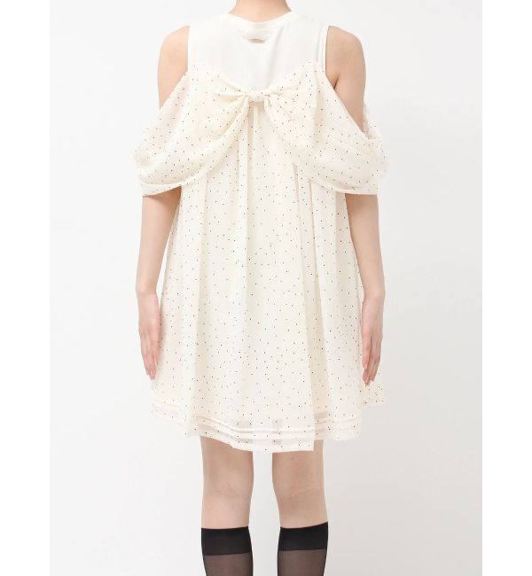 CALNAMUR「シフォンオフショルミニワンピース」|ワンピース|