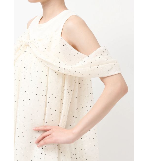 CALNAMUR「シフォンオフショルミニワンピース」|ワンピース|