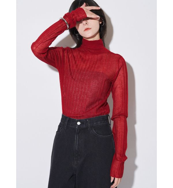 ELENDEEK「HIGH NECK SHEER RIB KT」|ニット・セーター|