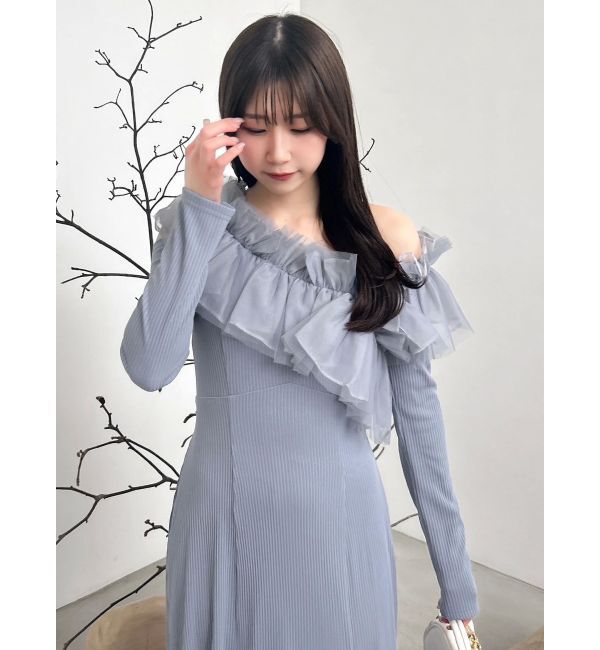 dazzlin「クロスフリルカットワンピース」|ワンピース|