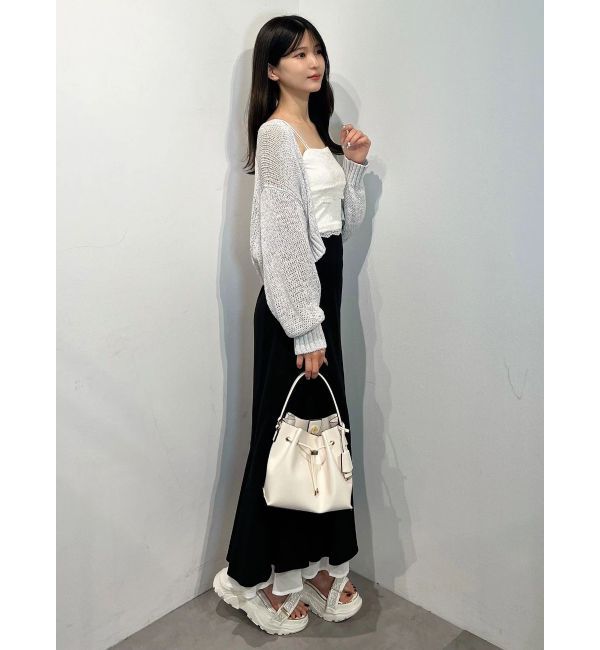 MERCURYDUO「【MERCURYDUO&times;AMPHI】カップ付きレースベアトップ」|Tシャツ・カットソー|