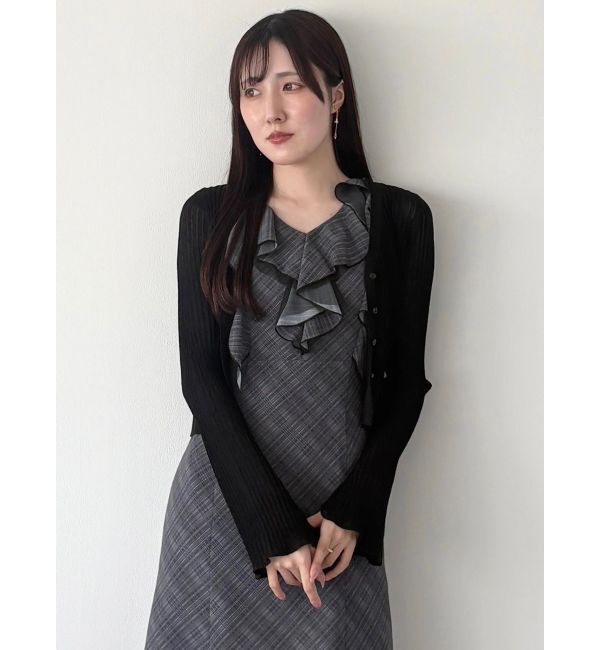 MERCURYDUO「プリントラッフルナローワンピース」|ワンピース|