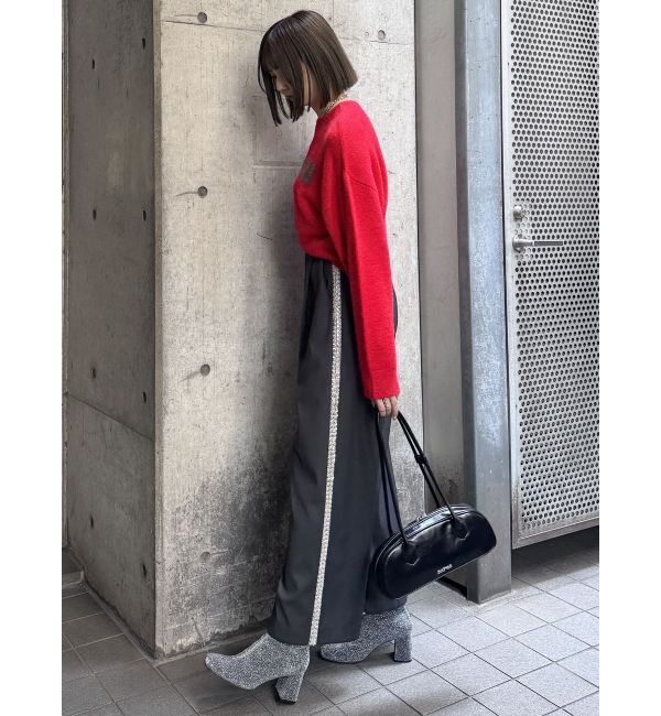 MURUA「ラメニットスクエアトゥブーツ」|ショートブーツ|