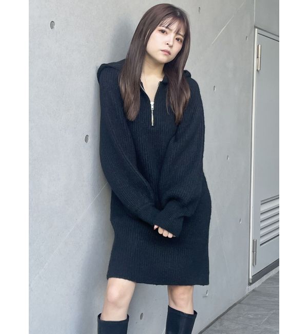MURUA「フーディーニットミニワンピース」|ワンピース|