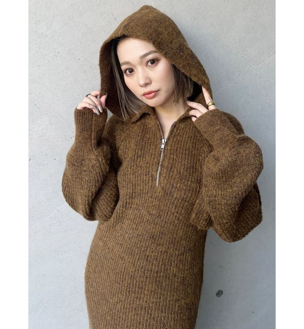 MURUA「フーディーニットミニワンピース」|ワンピース|