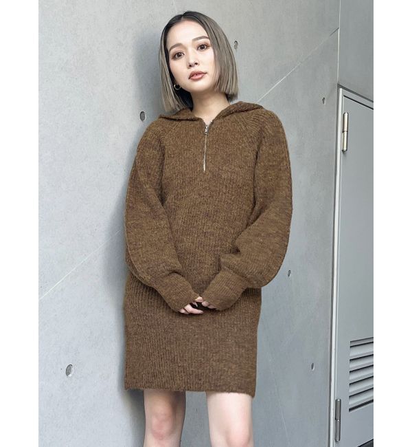 MURUA「フーディーニットミニワンピース」|ワンピース|
