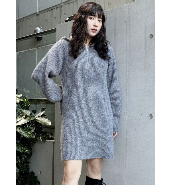 MURUA「フーディーニットミニワンピース」|ワンピース|