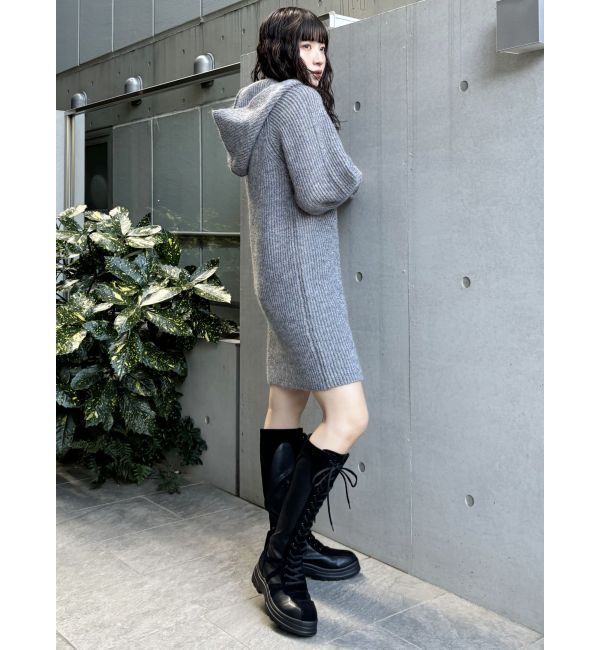 MURUA「フーディーニットミニワンピース」|ワンピース|