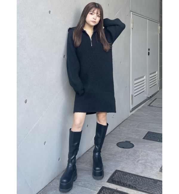 MURUA「フーディーニットミニワンピース」|ワンピース|