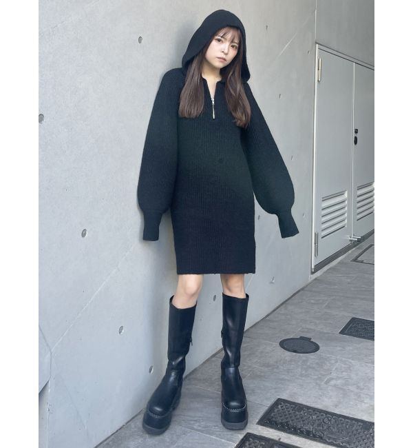 MURUA「フーディーニットミニワンピース」|ワンピース|