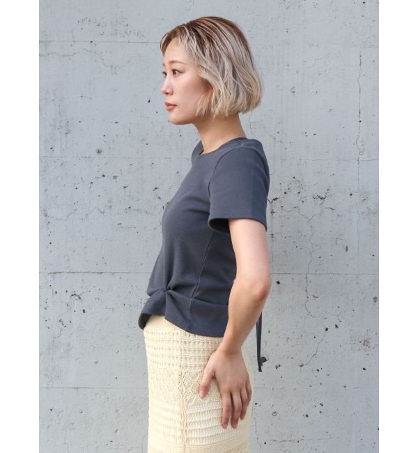 Ungrid「リボンデザインハーフスリーブTee」|Tシャツ・カットソー|