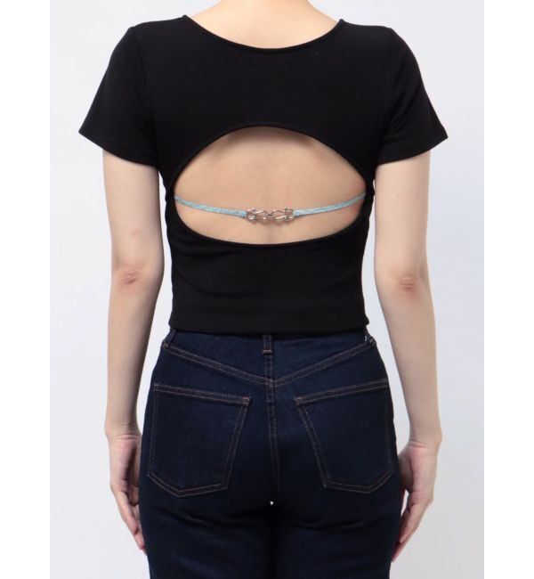 EVRIS「バックオープンチェーントップス」|Tシャツ・カットソー|