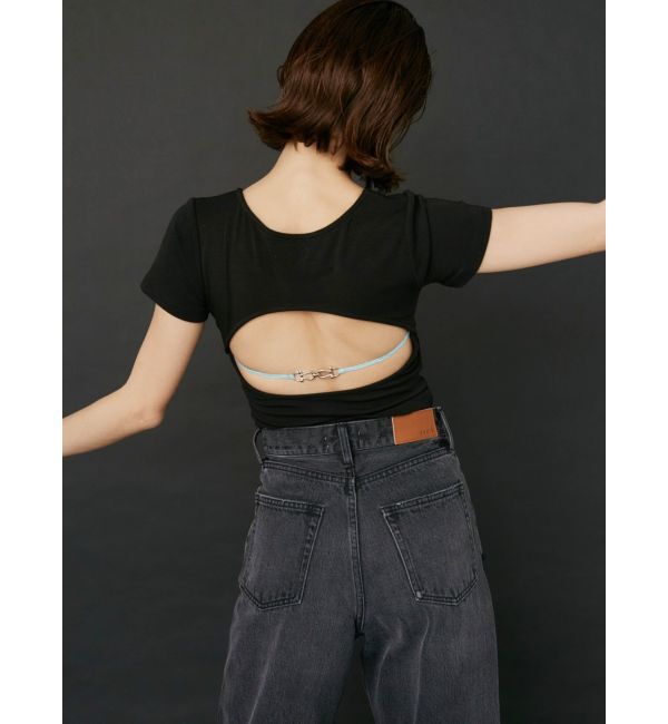 EVRIS「バックオープンチェーントップス」|Tシャツ・カットソー|