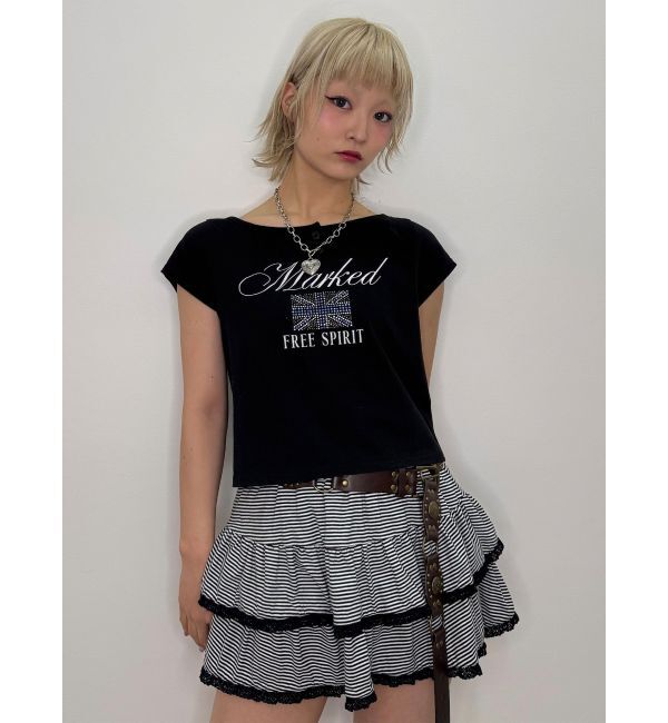 jouetie「ユニオンジャックラインストーンTシャツ」|Tシャツ・カットソー|