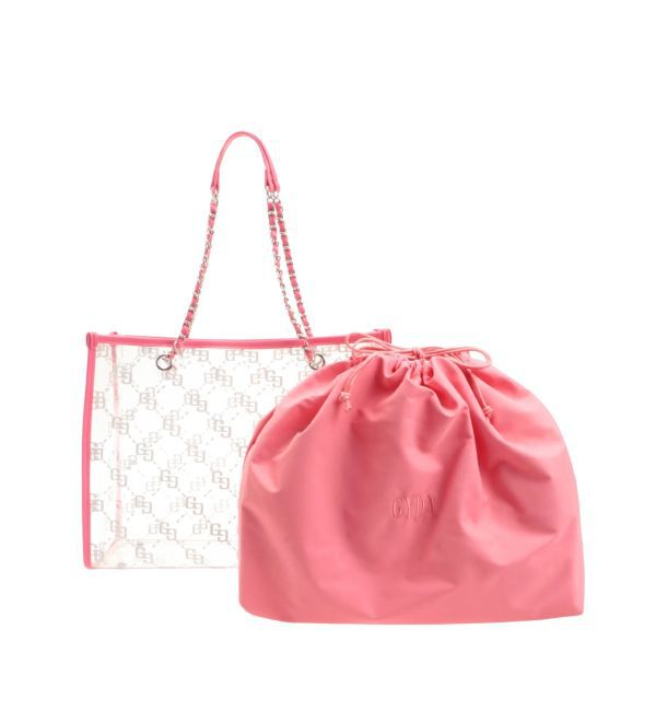 GYDA「GG glitter print clearトートBAG」|トートバッグ|