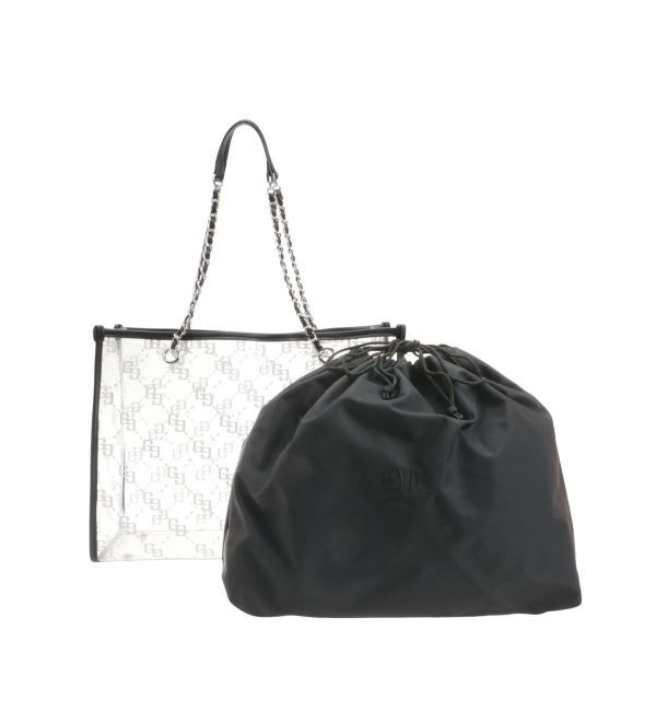 GYDA「GG glitter print clearトートBAG」|トートバッグ|