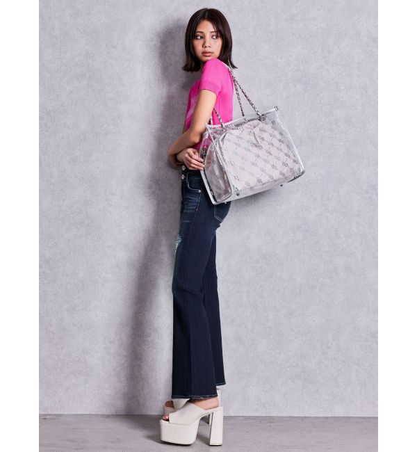 GYDA「GG glitter print clearトートBAG」|トートバッグ|
