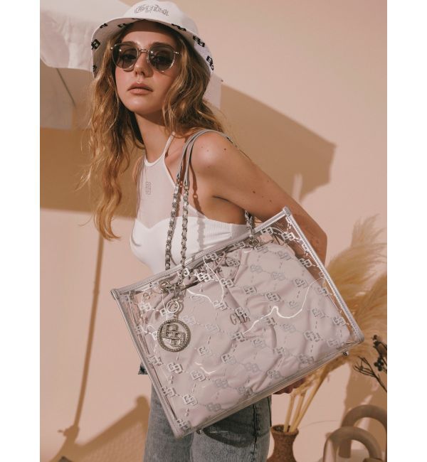 GYDA「GG glitter print clearトートBAG」|トートバッグ|
