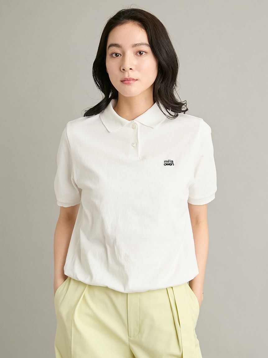 Mila Owen「【WEB限定カラー】ドロストポロシャツ」|ポロシャツ|WHT