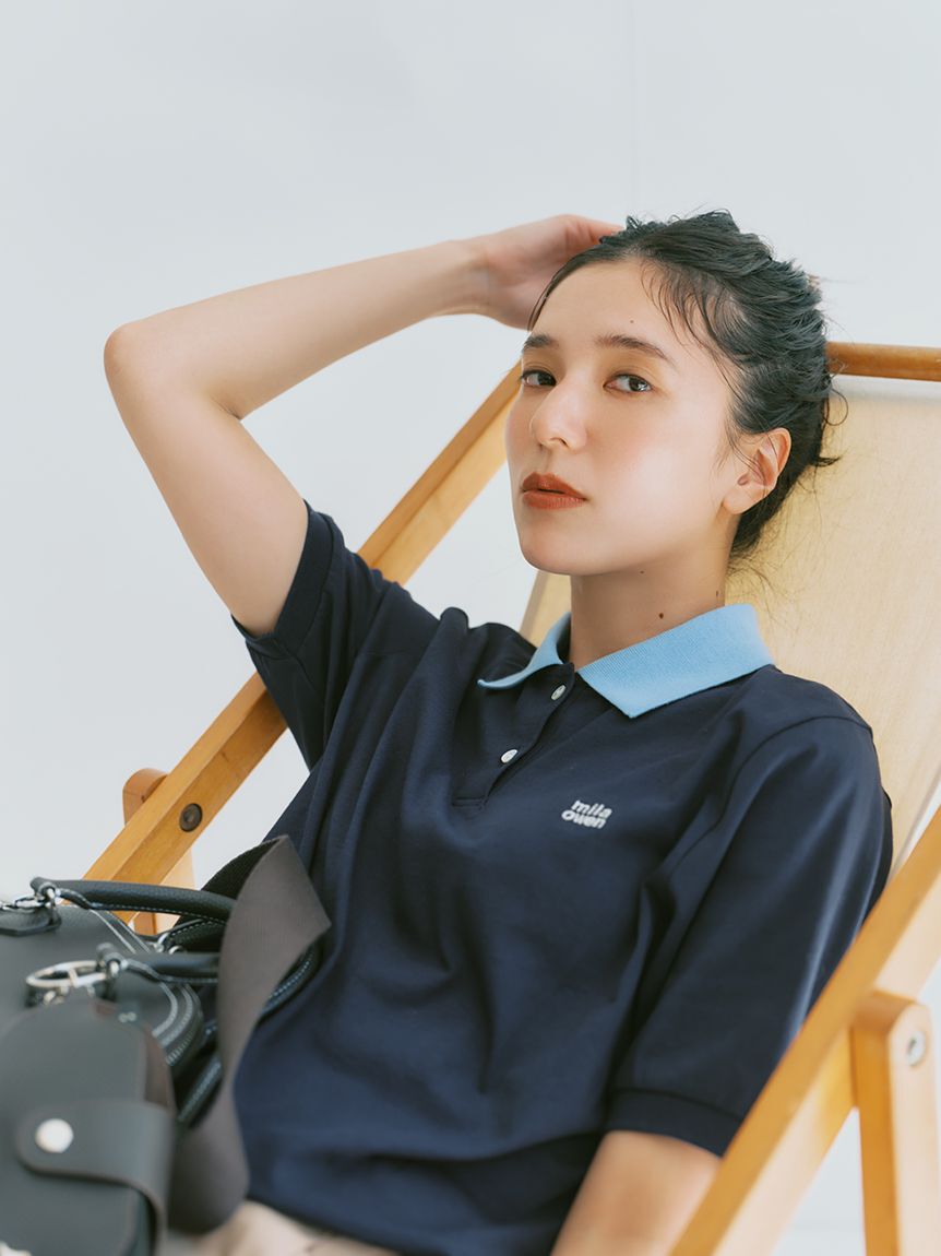 Mila Owen「【WEB限定カラー】ドロストポロシャツ」|ポロシャツ|