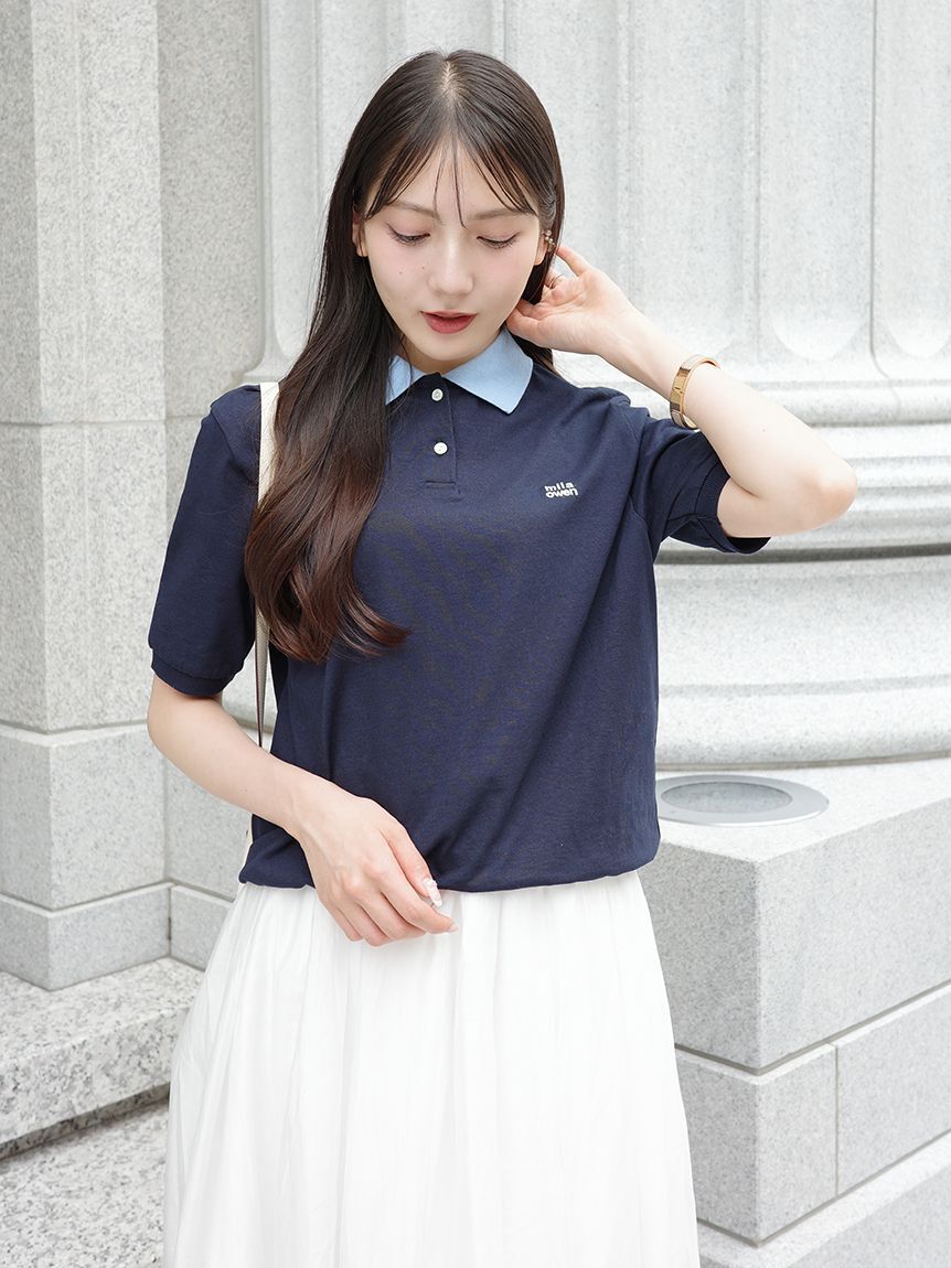 Mila Owen「【WEB限定カラー】ドロストポロシャツ」|ポロシャツ|