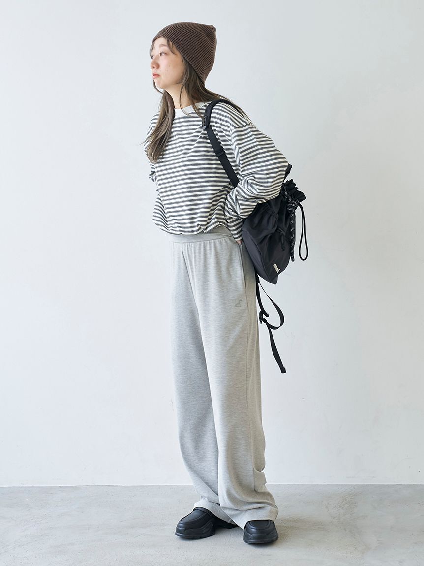 emmi atelier「【W&T】ワイドイージーパンツ」|チノ|