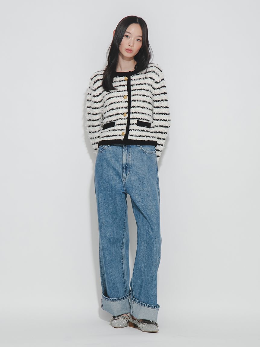 FURFUR「ファンシーツイードカーディガン」|カーディガン|