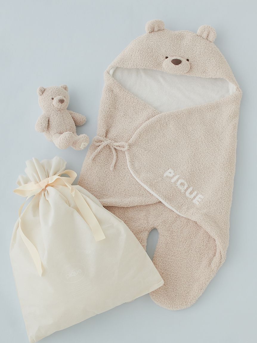 GELATO PIQUE KIDS & BABY「【ラッピング済み】【BABY】パウダーベアおくるみ＆ぬいぐるみSET」|その他ベビー用品|BEG