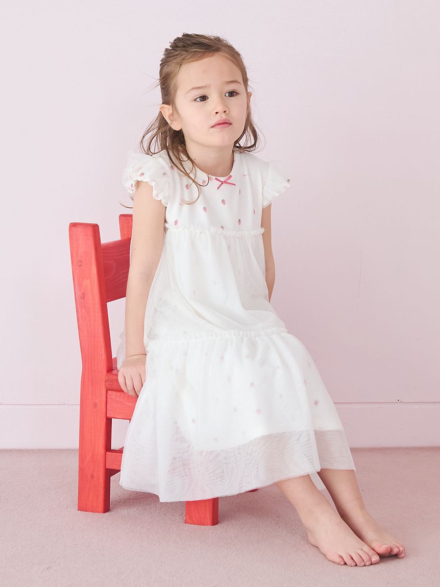 GELATO PIQUE KIDS & BABY「【KIDS】ストロベリー柄チュールワンピース」|ワンピース|