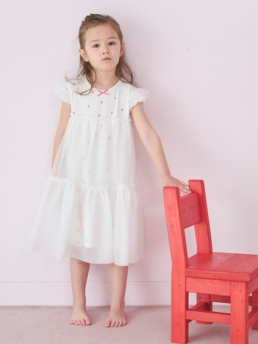 GELATO PIQUE KIDS & BABY「【KIDS】ストロベリー柄チュールワンピース」|ワンピース|