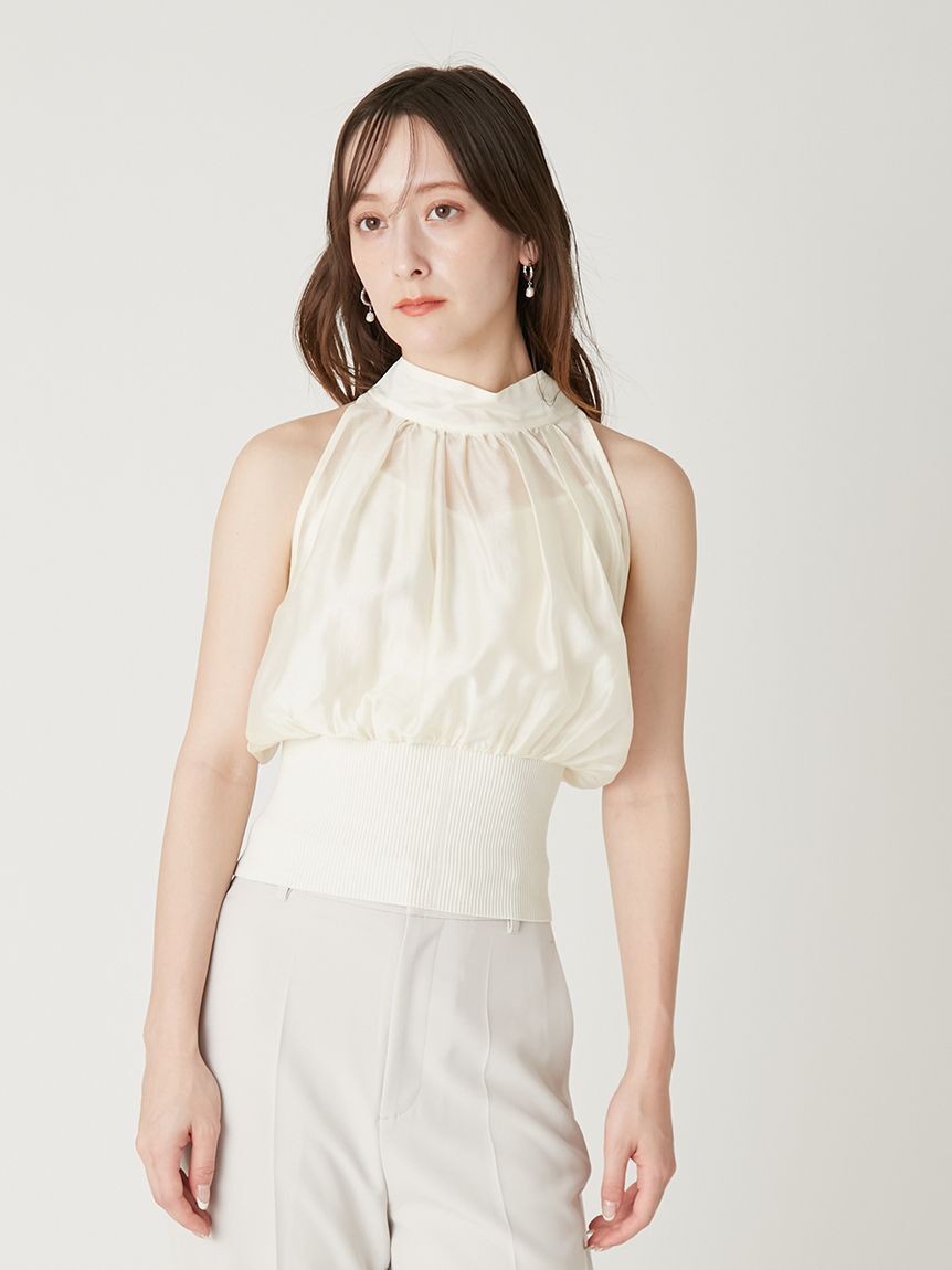 FRAY I.D「ウエストリブホルターネックトップス」|Tシャツ・カットソー|