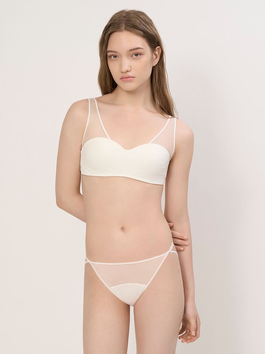 LILY BROWN Lingerie「【LILY BROWN Lingerie】シアーファンデノンワイヤー/ハーフトップ」|インナー|