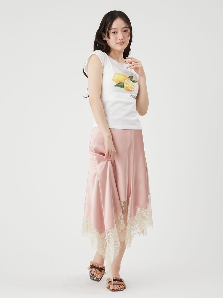 LILY BROWN「[L.B CANDY STOCK]フルーツビジューTシャツ」|Tシャツ・カットソー|