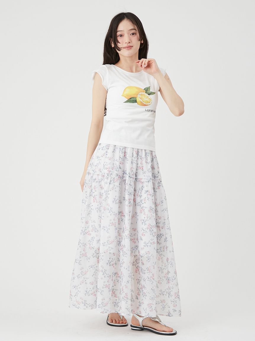 LILY BROWN「[L.B CANDY STOCK]フルーツビジューTシャツ」|Tシャツ・カットソー|