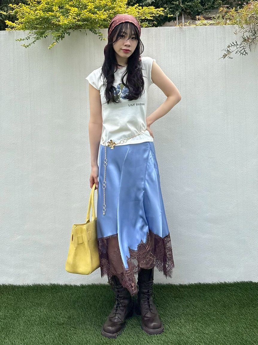 LILY BROWN「[L.B CANDY STOCK]フルーツビジューTシャツ」|Tシャツ・カットソー|