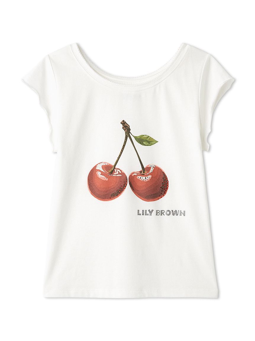 LILY BROWN「[L.B CANDY STOCK]フルーツビジューTシャツ」|Tシャツ・カットソー|