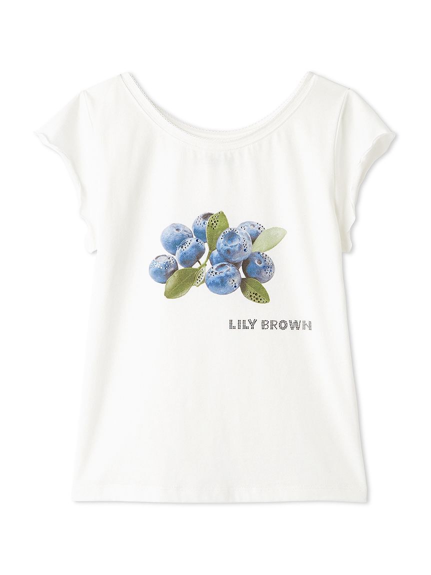 LILY BROWN「[L.B CANDY STOCK]フルーツビジューTシャツ」|Tシャツ・カットソー|