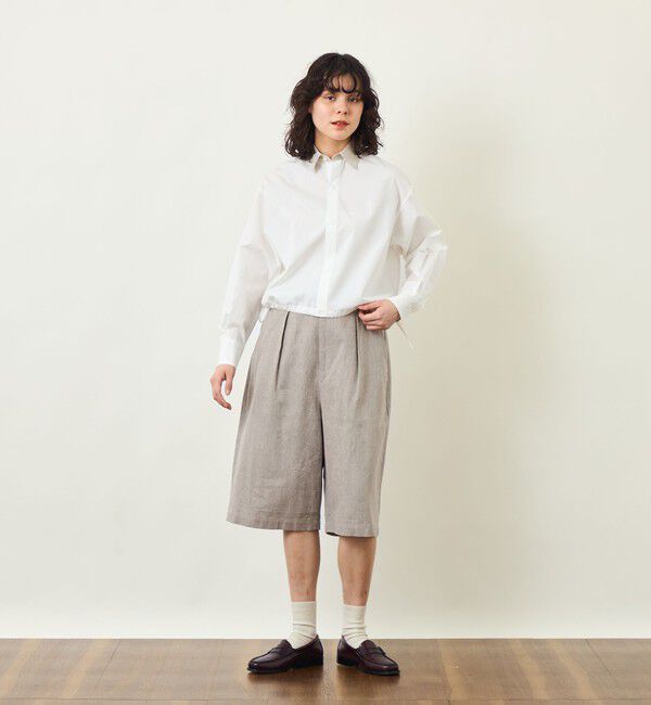 MACKINTOSH PHILOSOPHY「GREY LABEL サイドリボンクロップドシャツ」|シャツ・ブラウス|