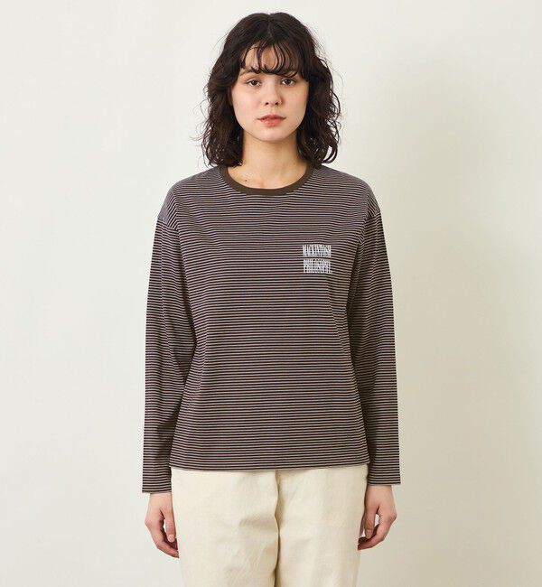 MACKINTOSH PHILOSOPHY「GREY LABEL 【SHARP LOGO】ロングスリーブボーダーTシャツ」|Tシャツ・カットソー|
