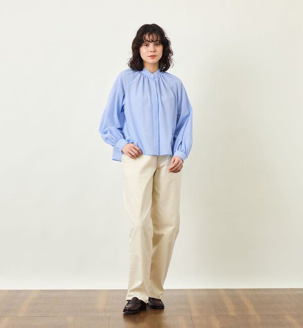 MACKINTOSH PHILOSOPHY「GREY LABEL スタンドカラーギャザーシャツ」|シャツ・ブラウス|