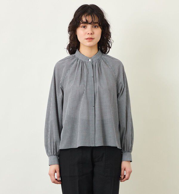 MACKINTOSH PHILOSOPHY「GREY LABEL スタンドカラーギャザーシャツ」|シャツ・ブラウス|