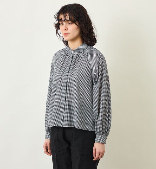 MACKINTOSH PHILOSOPHY「GREY LABEL スタンドカラーギャザーシャツ」|シャツ・ブラウス|