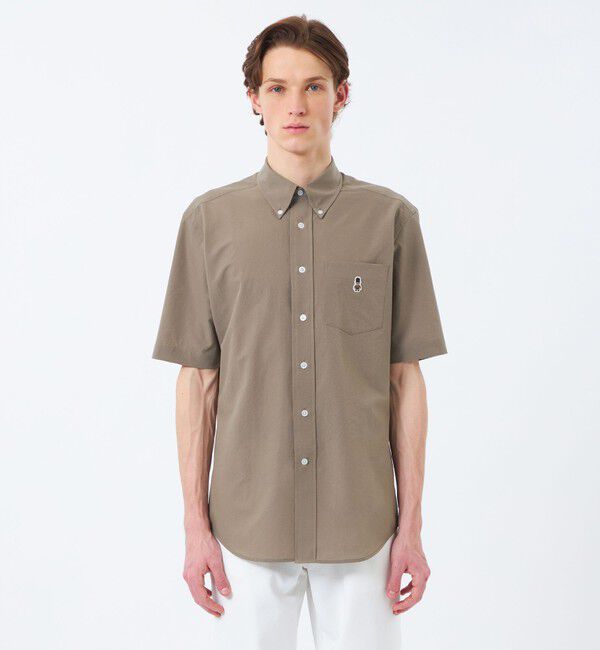 MACKINTOSH PHILOSOPHY「BUCKINGHAM BEAR 半袖ボタンダウンシャツ COOLDOTSミニリップストップ」|シャツ・ブラウス|