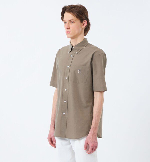 MACKINTOSH PHILOSOPHY「BUCKINGHAM BEAR 半袖ボタンダウンシャツ COOLDOTSミニリップストップ」|シャツ・ブラウス|