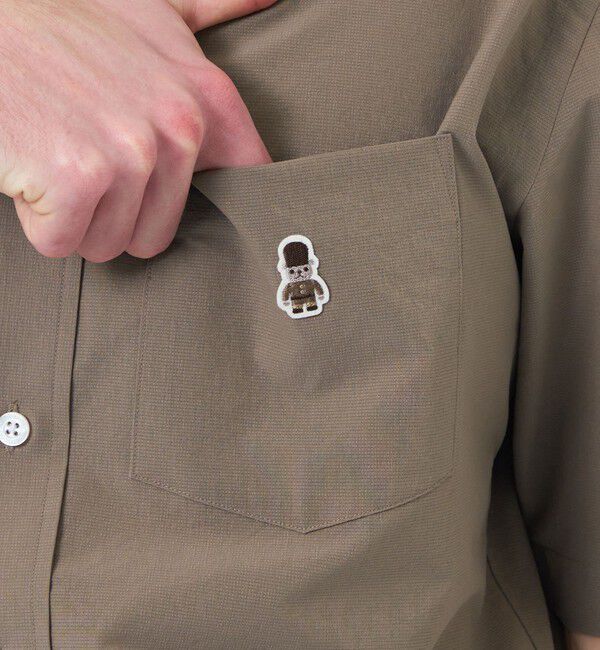 MACKINTOSH PHILOSOPHY「BUCKINGHAM BEAR 半袖ボタンダウンシャツ COOLDOTSミニリップストップ」|シャツ・ブラウス|