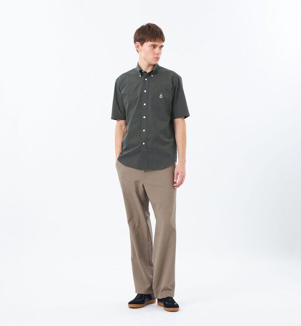 MACKINTOSH PHILOSOPHY「BUCKINGHAM BEAR 半袖ボタンダウンシャツ COOLDOTSミニリップストップ」|シャツ・ブラウス|