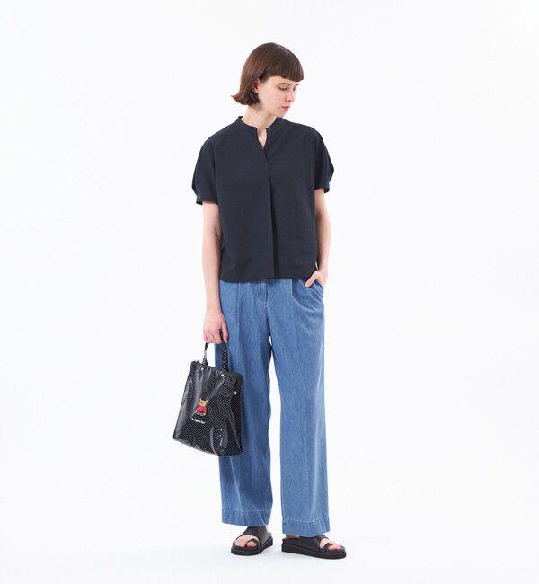 MACKINTOSH PHILOSOPHY「【WEB&一部店舗限定】スキッパーサッカーブラウス」|シャツ・ブラウス|