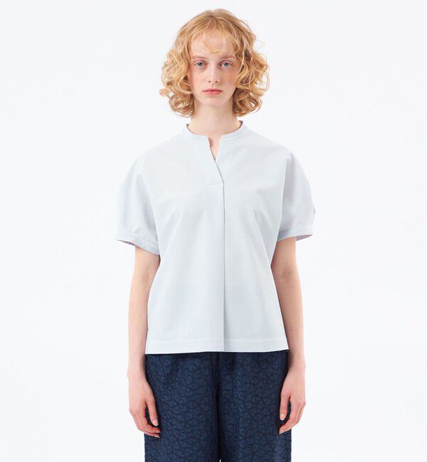 MACKINTOSH PHILOSOPHY「【WEB&一部店舗限定】スキッパーサッカーブラウス」|シャツ・ブラウス|