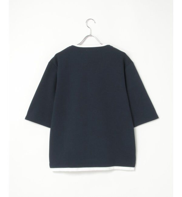 ikka「キーネックレイヤード7分袖Tシャツ」|Tシャツ・カットソー|