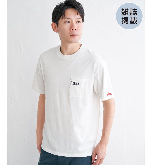 ikka「【雑誌MonoMax5月号掲載】URBAN NATURE LIFE アーバンネイチャーライフ 刺繍ポケットTシャツ」|Tシャツ・カットソー|ホワイト
